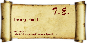 Thury Emil névjegykártya