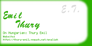 emil thury business card
